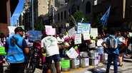 Barrios de Pie reclamó alimentos frente al Hotel Libertador