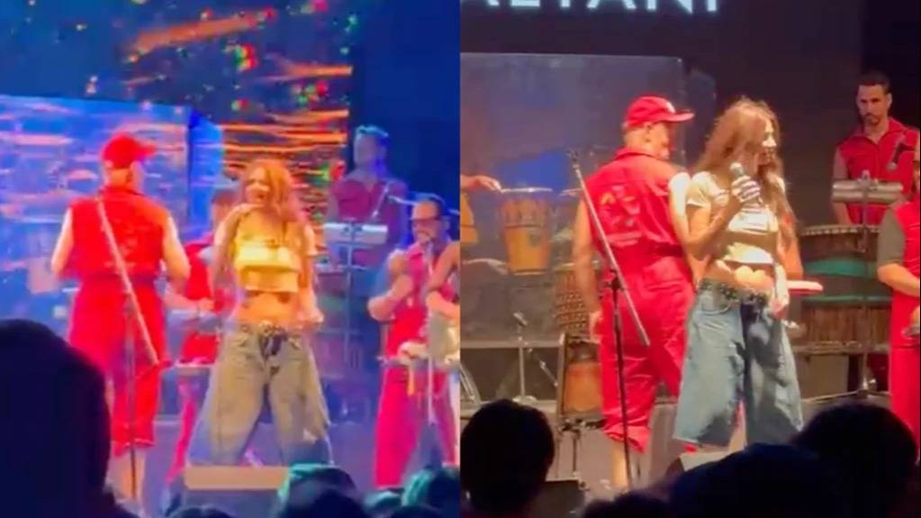 Romina Gaetani reapareció en La bomba del tiempo