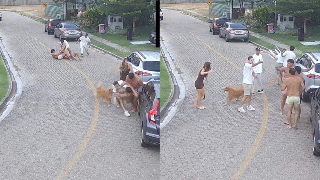 Se conoció el video de la pelea de los futbolistas argentinos con los vecinos en Brasil