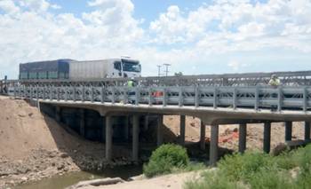 Se hará una prueba de cargas sobre el puente de la ruta nacional 3