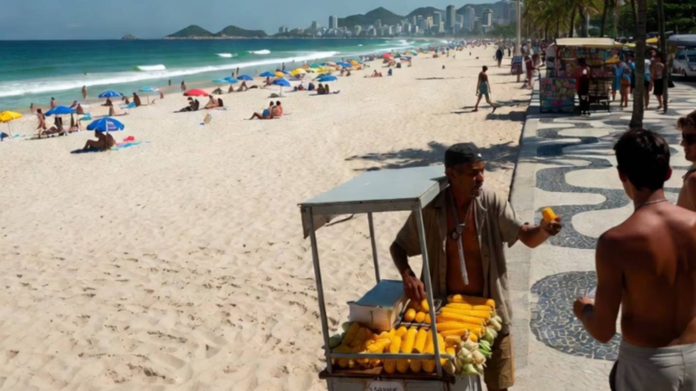 Pagó seis millones de pesos por un choclo: una argentina fue estafada en una playa de Brasil