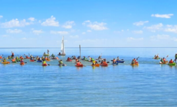 Kayakeada anual de Villa del Mar a Puerto Belgrano
