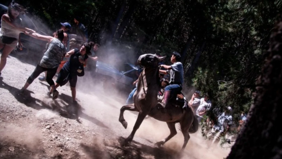 Video: peones rurales echaron a activistas de Lago Escondido Video: peones rurales echaron a activistas de Lago Escondido