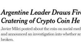 El escándalo por el token que recomendó Milei llegó a The New York Times
