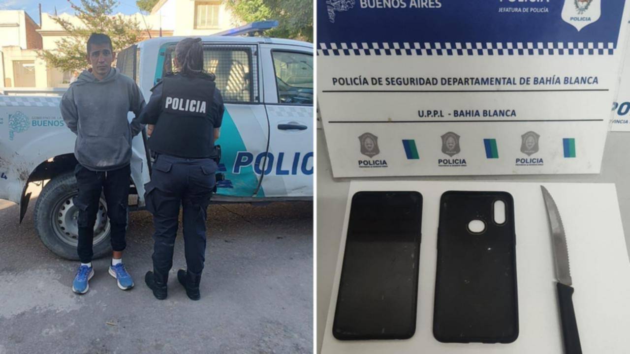 Villa Moresino: lo detuvieron luego de robar un celular a punta de cuchillo