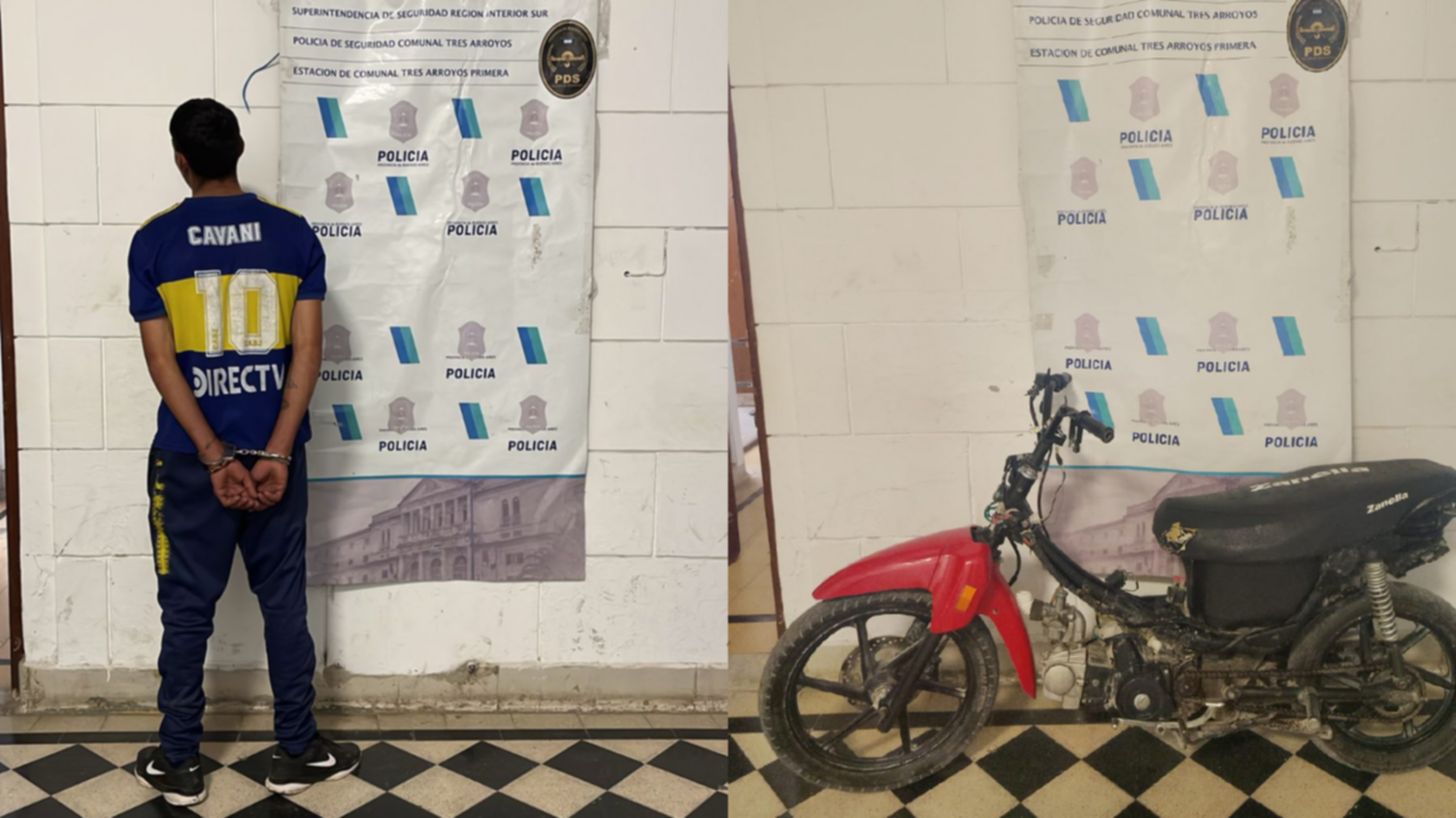Tres Arroyos: aprehendieron a un joven que circulaba en una moto robada