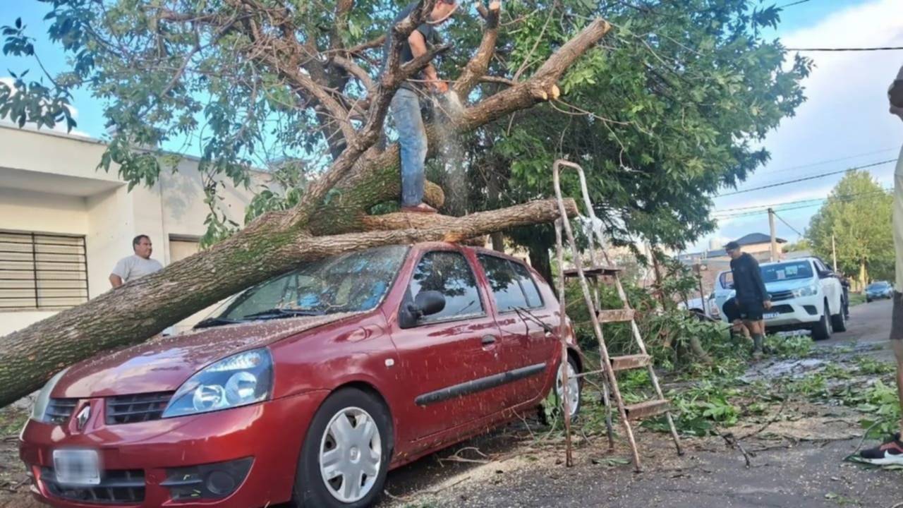 Un violento temporal con vientos huracanados dejó grandes destrozos en La Pampa