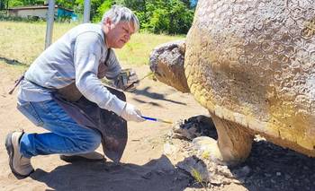 Trabajos de restauración en la plaza Carrasco