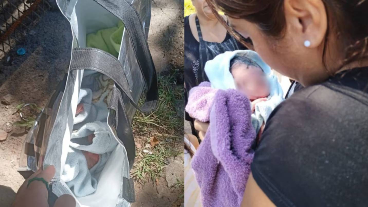 Encontraron a un recién nacido abandonado en una vereda y dentro de una bolsa, en Merlo