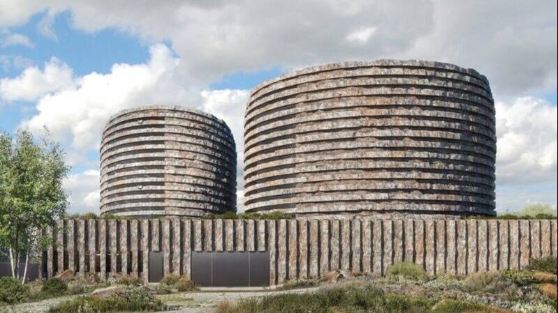 Centro de datos evocando los tradicionales silos industriales