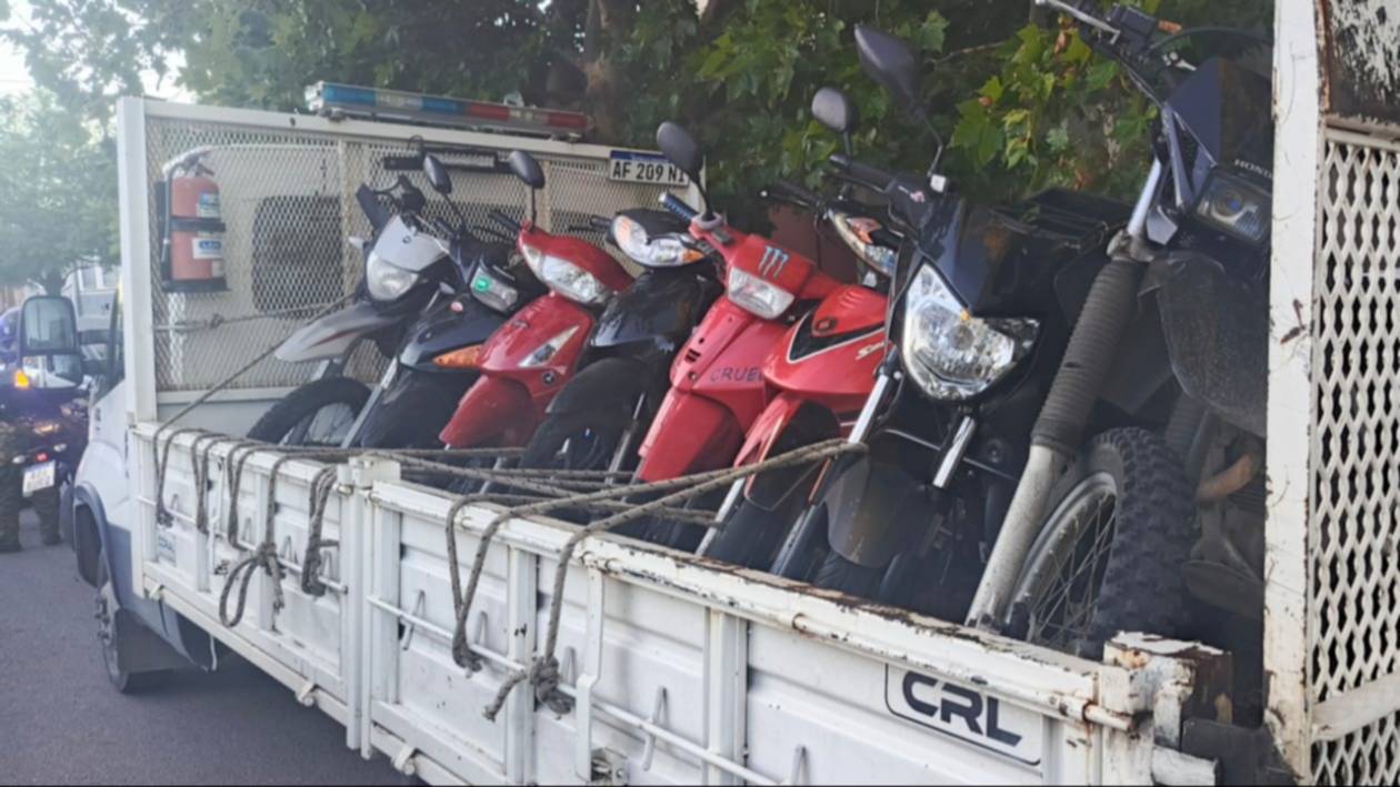 Secuestraron 13 motos en un operativo realizado en la tarde del martes