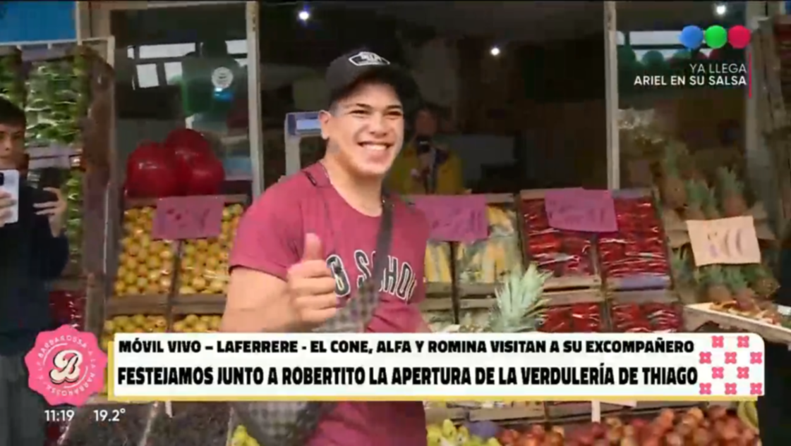 La felicidad de Thiago de "Gran Hermano" al abrir su propia verdulería