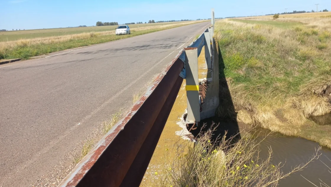 Coronel Suárez: preocupa el estado de un puente sobre ruta 85