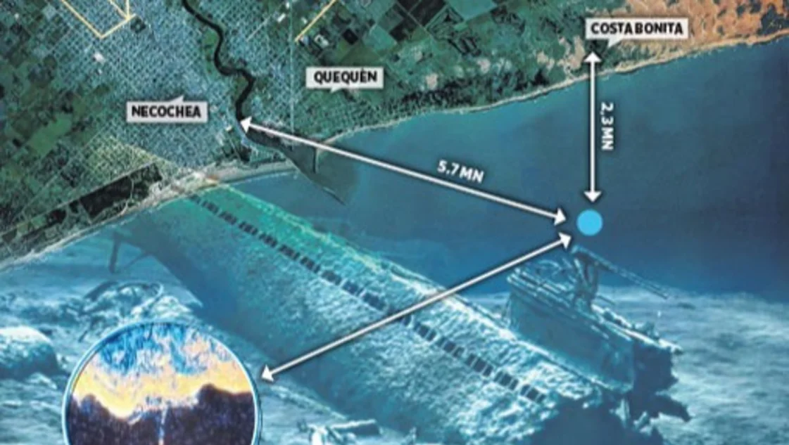 Una expedición confirmó que los restos hallados en Quequén son de un submarino alemán Una expedición confirmó que los restos hallados en Quequén son de un submarino alemán