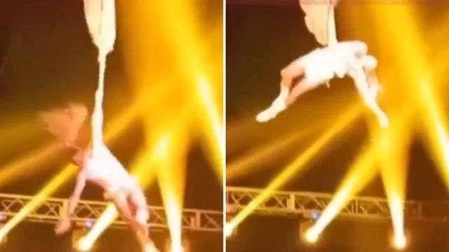 Brutal caída de un acróbata en medio de un show en San Luis: tuvo que ser operado