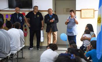 Excombatientes visitaron la Escuela Especial Stella Maris