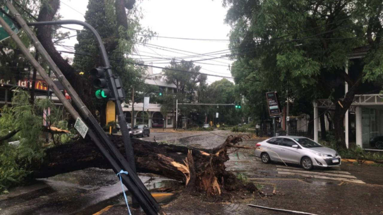 Fuerte temporal en el AMBA: inundaciones, destrozos y miles de usuarios sin luz