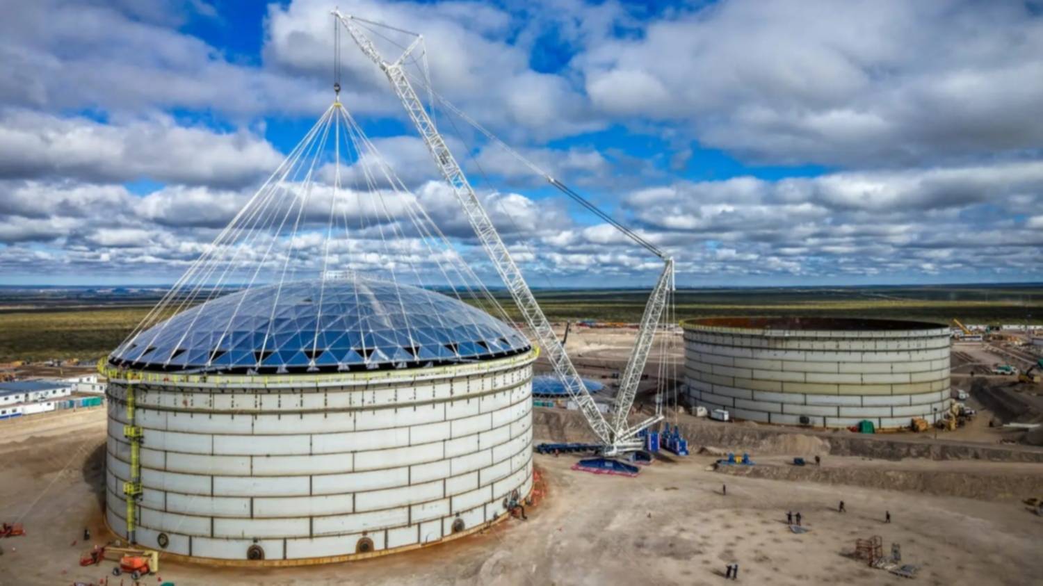 El domo que anticipa la escala del oleoducto Vaca Muerta Oil Sur