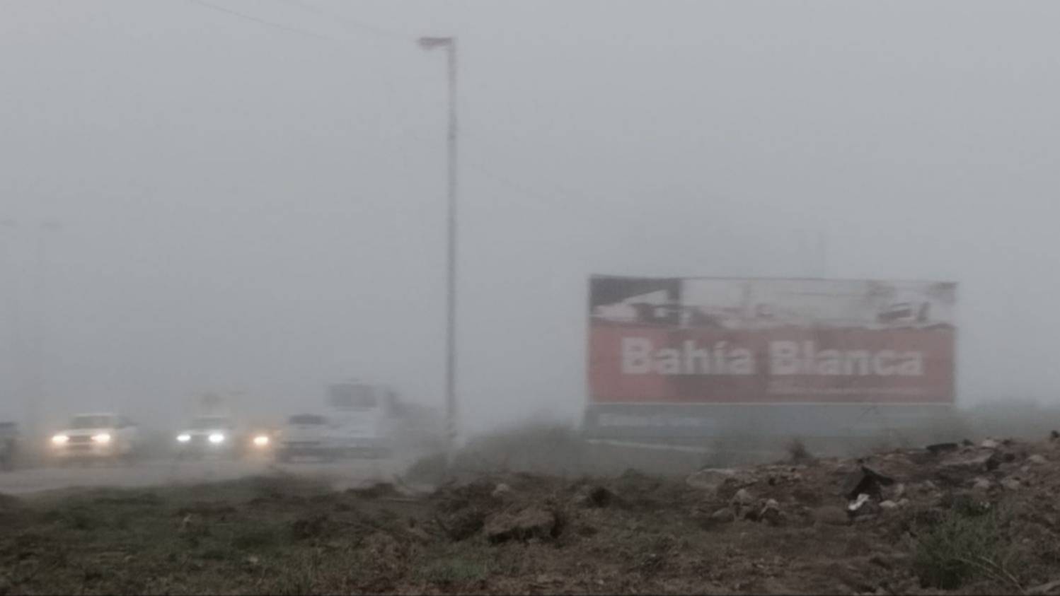 Alerta por bancos de niebla en la zona de Bahía Blanca y el Sudoeste Bonaerense