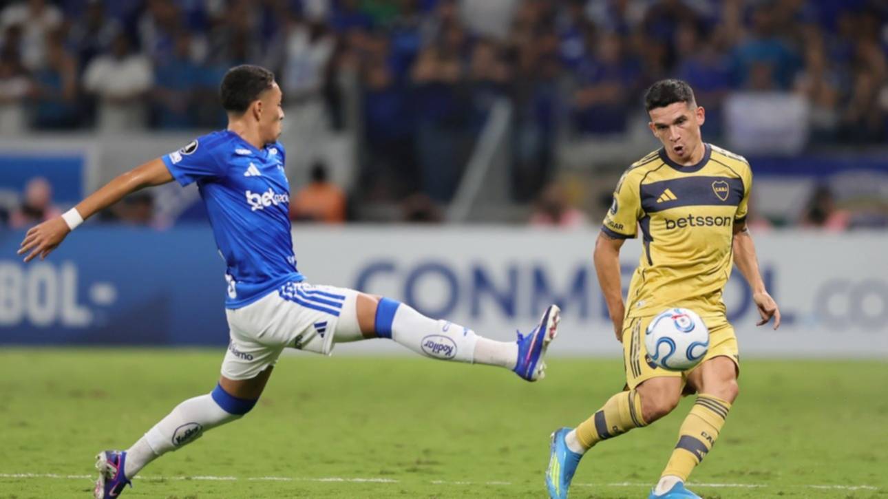 Boca no pudo aguantar con 10 y perdió el invicto ante Cruzeiro en Brasil