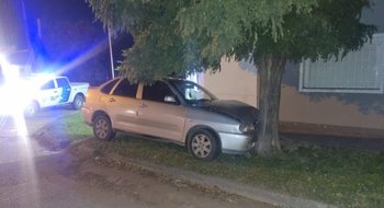 Se durmió al volante y chocó contra un árbol en el barrio Villa Libre