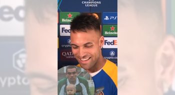 Inter ya prepara la final: el mensaje de Lautaro y su reacción al verse de niño con la camiseta de Villa Mitre