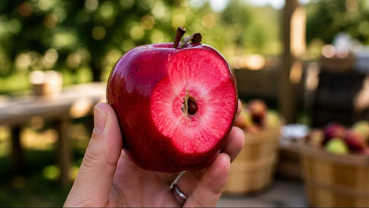 Cómo es "Kissabel“, la manzana de pulpa roja que ya se cultiva en Argentina