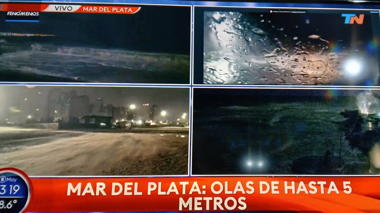 Fuerte ciclón extratropical azota la costa bonaerense, cierran puertos y alertan por olas gigantes