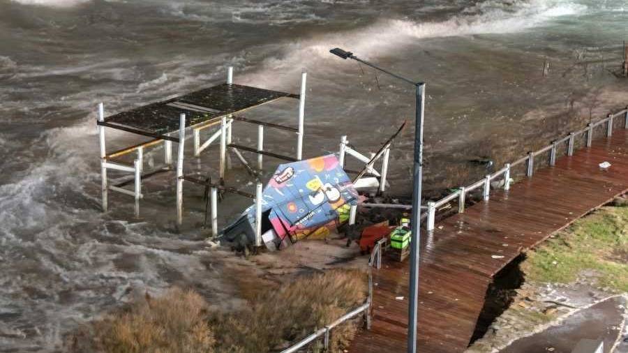 Así quedó Monte Hermoso tras el fuerte temporal en la costa