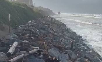 Pehuen Co: tuvo daños materiales sobre la costa a raíz del temporal