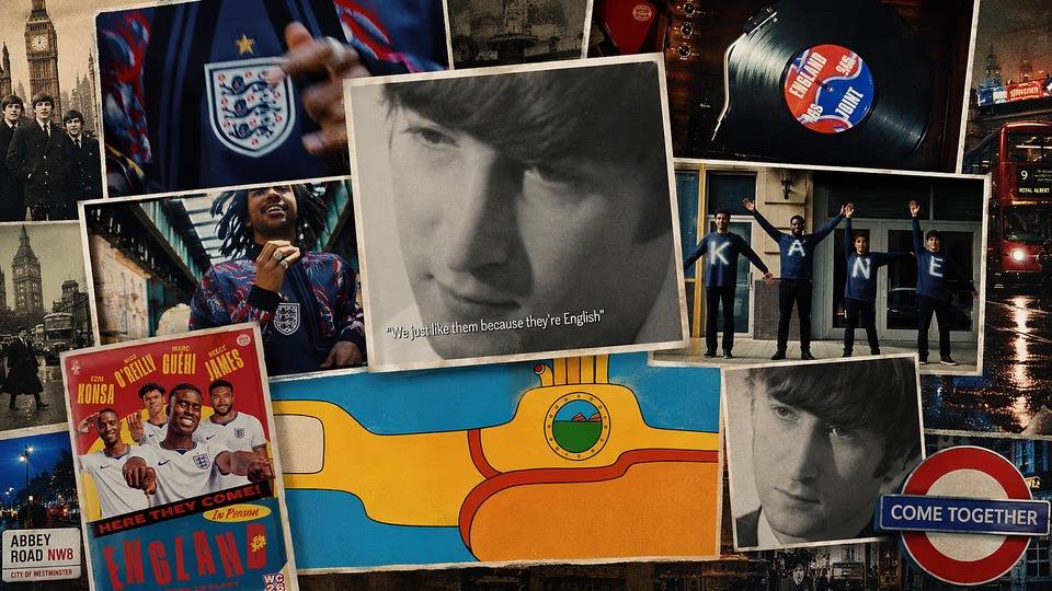 John Lennon y los Beatles presentaron la lista de Inglaterra para el Mundial 2026 al ritmo de "Come Togheter"