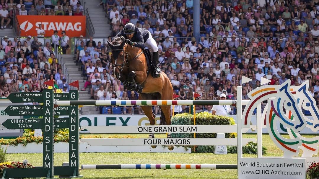Histórico resultado para la equitación argentina: Larocca fue segundo en el GP de Aachen