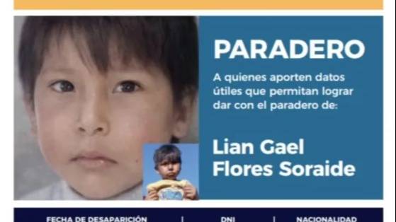 Caso Lian Flores: actualizaron la foto del afiche de búsqueda