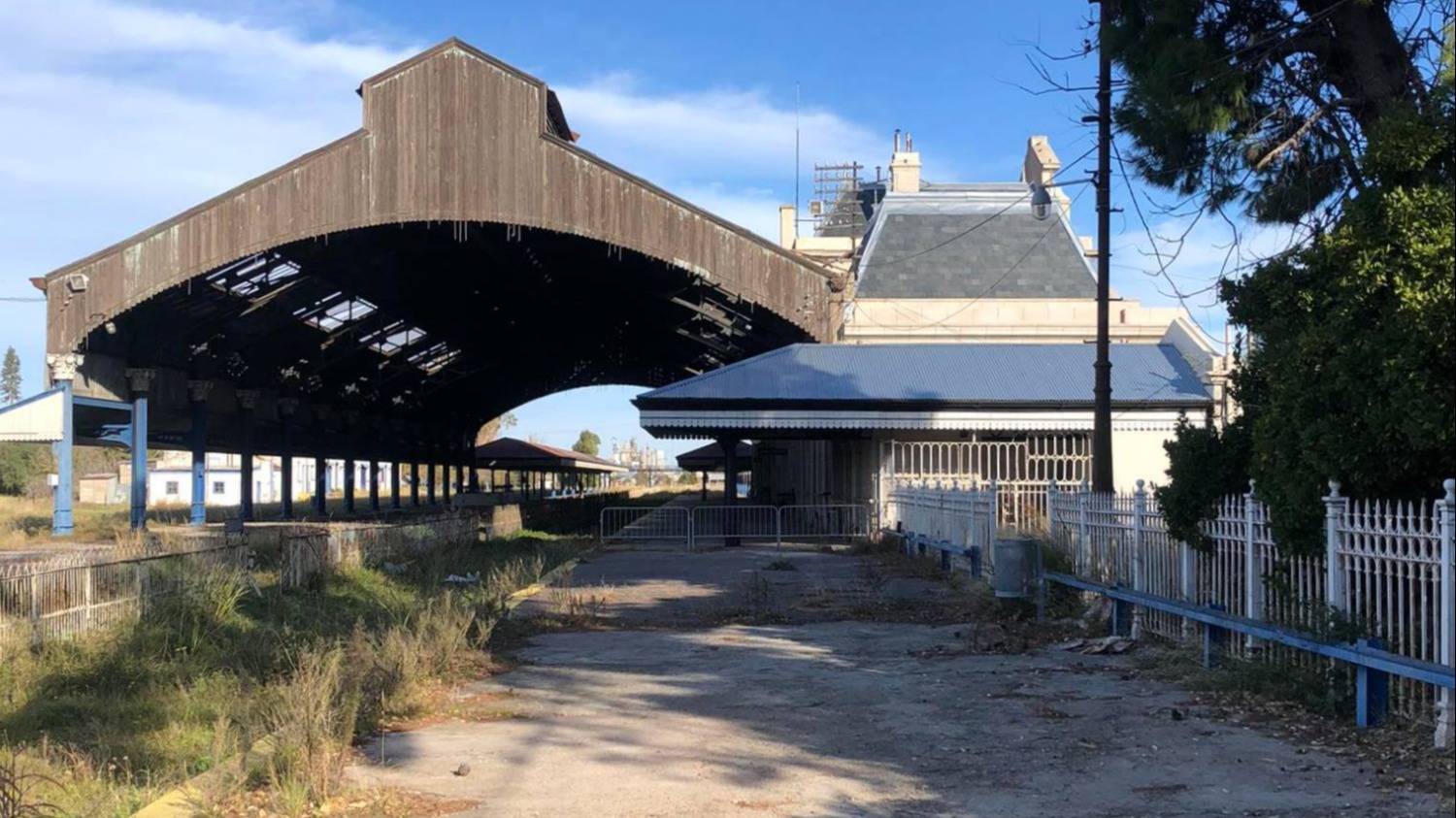 La maleza avanza sobre la Estación Sud, un lugar cargado de silencio y olvido