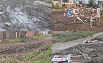 Obra cloacal paralizada, desbordes y vecinos afectados