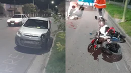 Un motociclista fue hospitalizado por un choque en el barrio Mariano Moreno