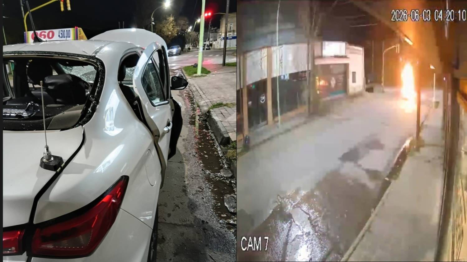 Explotó un auto en movimiento por un desperfecto técnico en Bella Vista