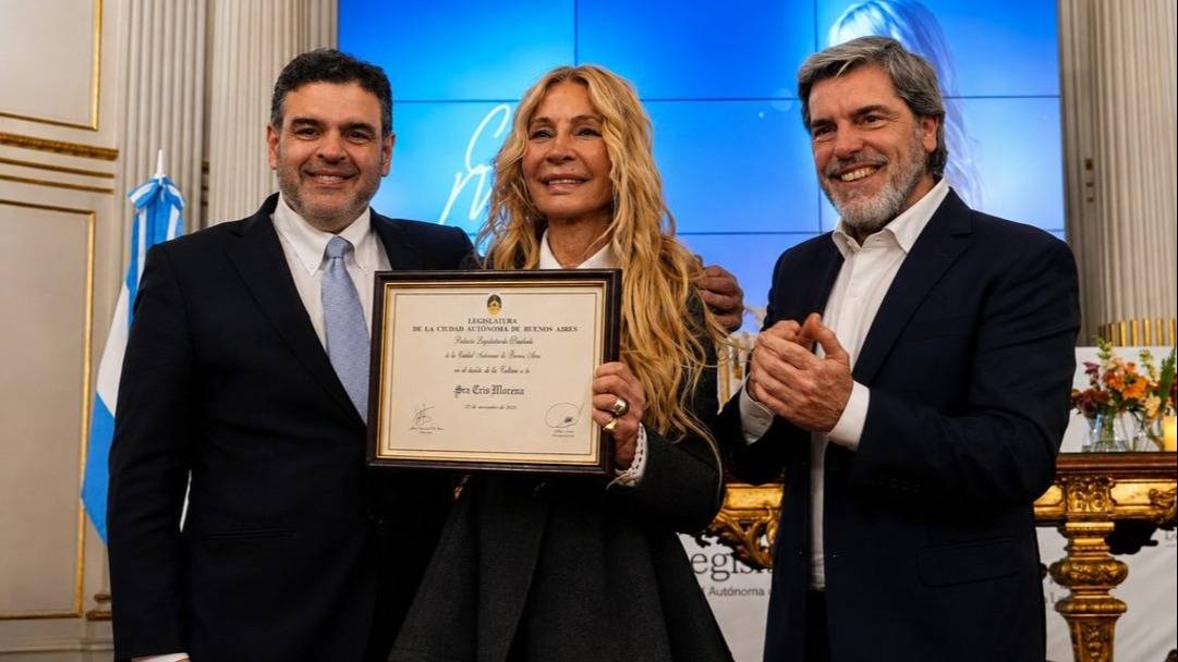 Cris Morena fue reconocida como Personalidad Destacada de la Cultura en la Legislatura porteña