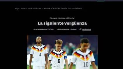 Una eliminación que trascendió las páginas deportivas: "Solo una Alemania próspera merece la pena vivir en ella"