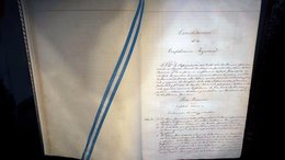 El ejemplar original de 1853 de la Constitución Nacional estará en la firma del Pacto de Mayo