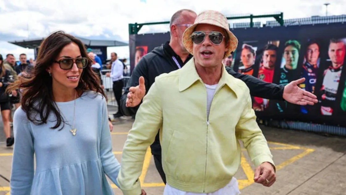 Furor por Brad Pitt y su novia en la Fórmula 1 Furor por Brad Pitt y su novia en la Fórmula 1