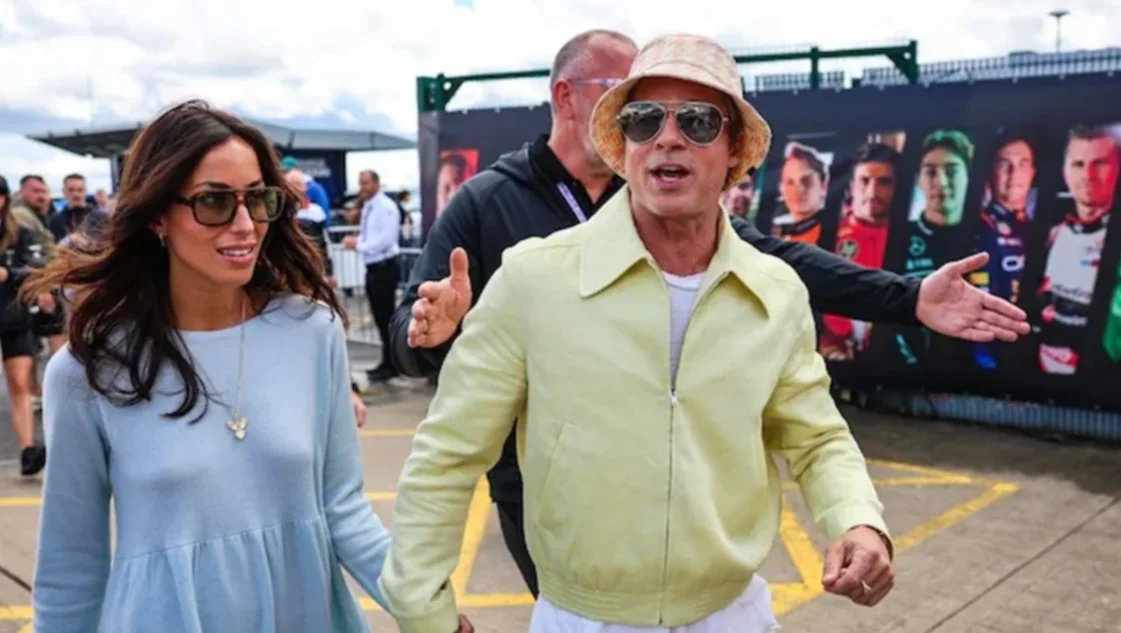 Furor por Brad Pitt y su novia en la Fórmula 1 Furor por Brad Pitt y su novia en la Fórmula 1