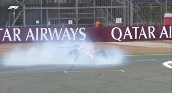 Colapinto perdió el control de su auto y quedó eliminado de la qualy del GP de Gran Bretaña