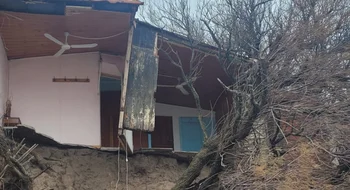 Así quedaron las casas de Monte Hermoso golpeadas por la última sudestada
