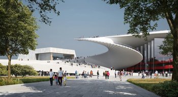 Una fantástica escalera es la protagonista del nuevo teatro de la ópera de Shanghai