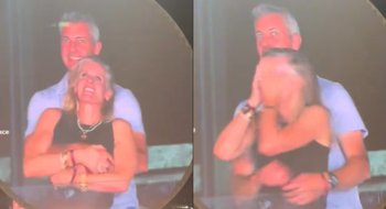 In fraganti: dos amantes fueron escrachados en la “kiss cam” durante un recital de Coldplay