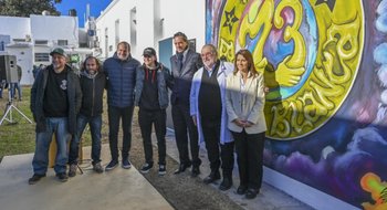 Homenaje a La Renga: el Hospital Municipal le agradeció a la banda toda su solidaridad con un mural