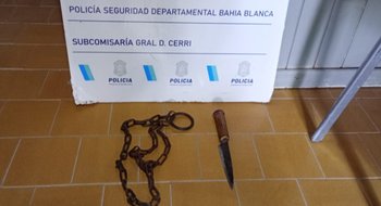 Amenazó de muerte a otro hombre con un cuchillo y una cadena: fue capturado