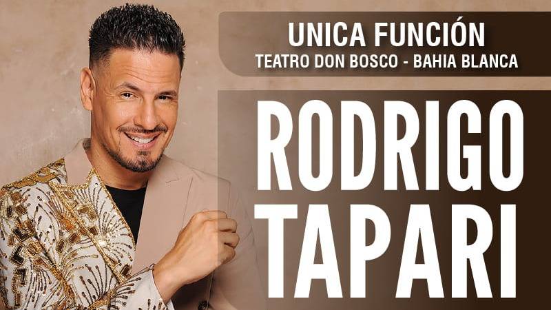 Rodrigo Tapari llega a Bahía con un show que promete