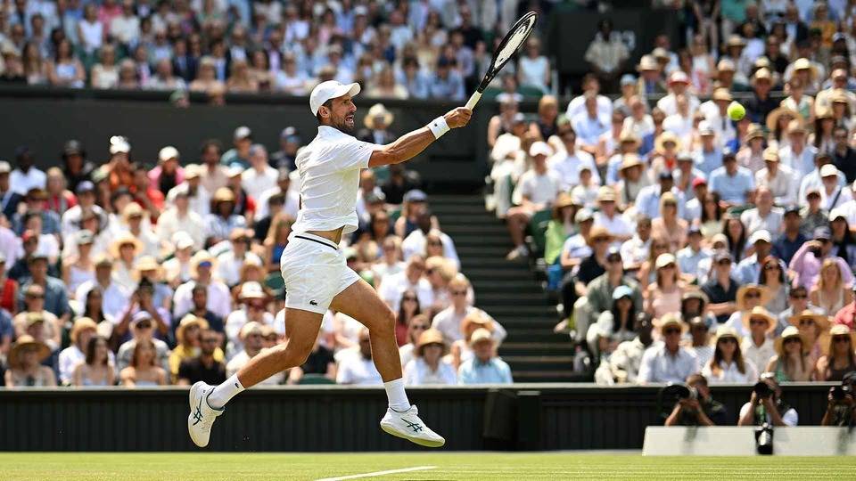 Djokovic le ganó a Rinderknech y se metió en los octavos de final de Wimbledon